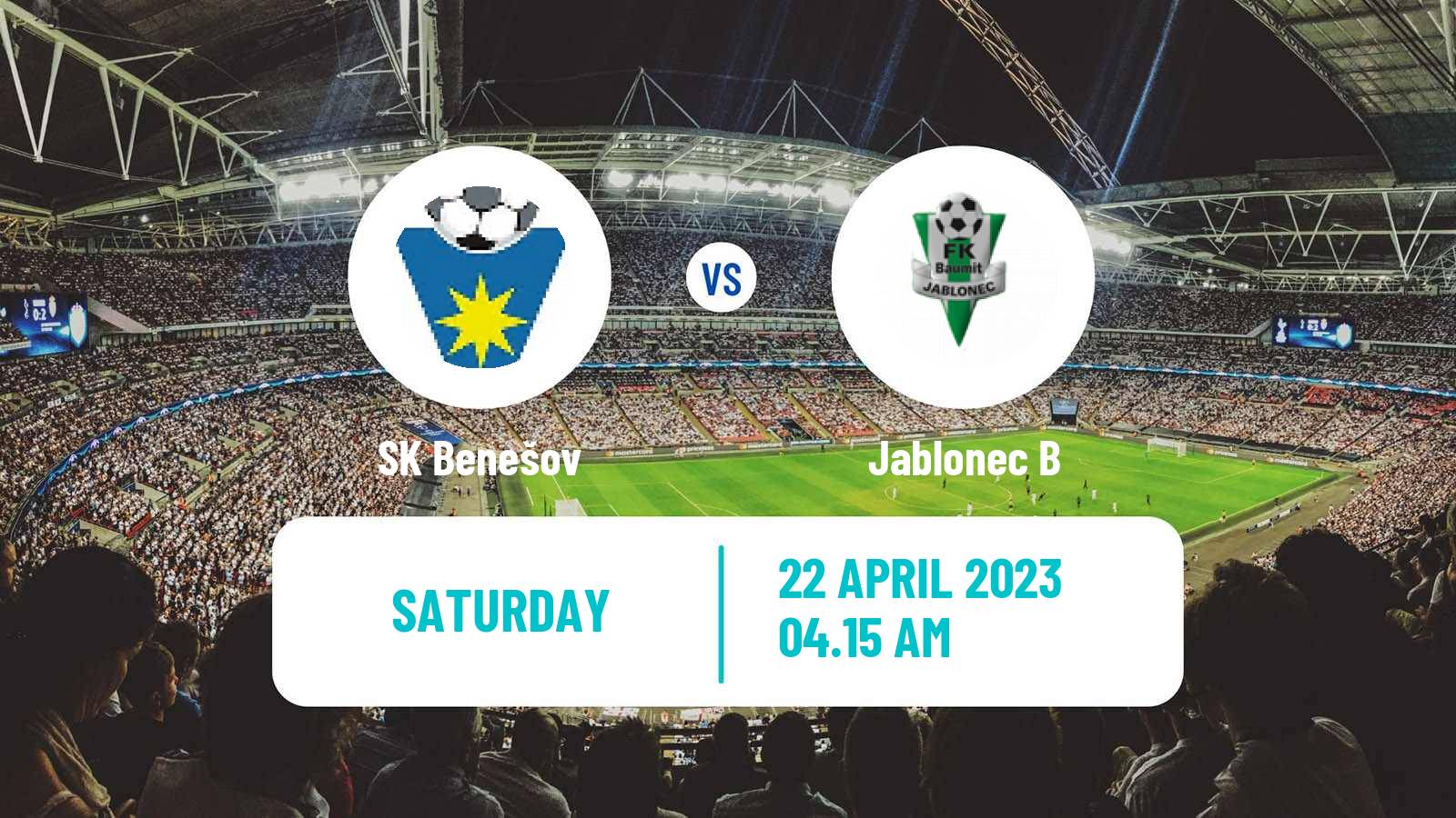 Soccer Czech CFL Group B Benešov - Jablonec B