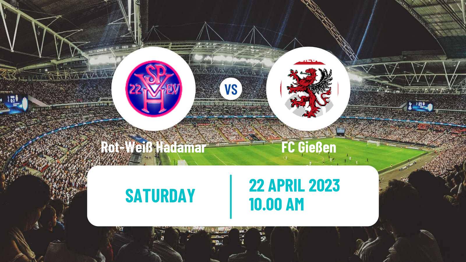 Soccer German Oberliga Hessen Rot-Weiß Hadamar - Gießen