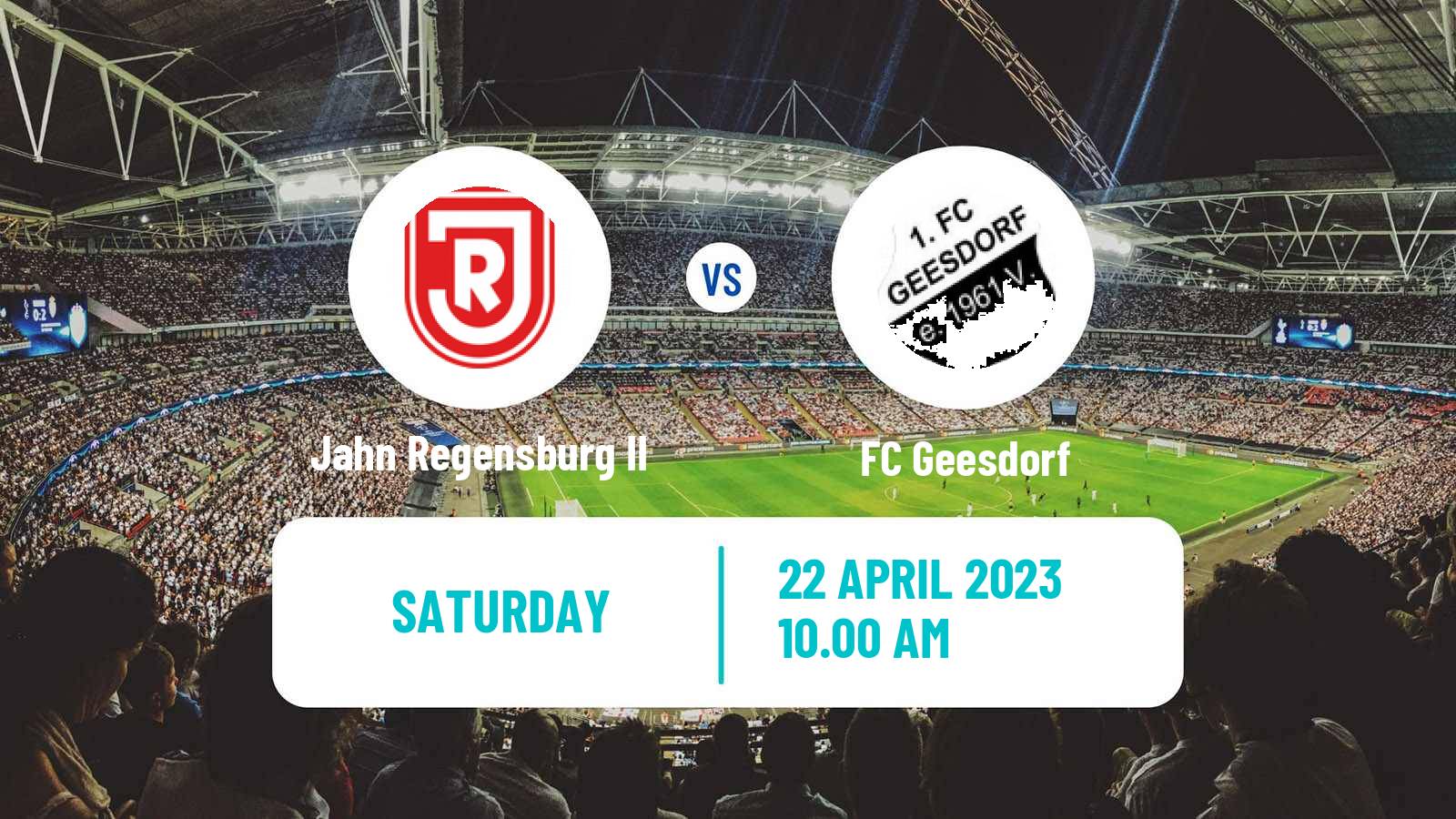 Soccer German Oberliga Bayern Nord Jahn Regensburg II - Geesdorf