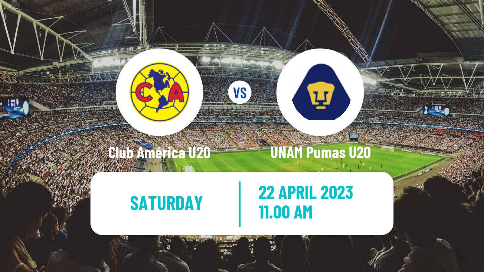 Football Mexican Liga MX U20 Club América U20 - UNAM Pumas U20