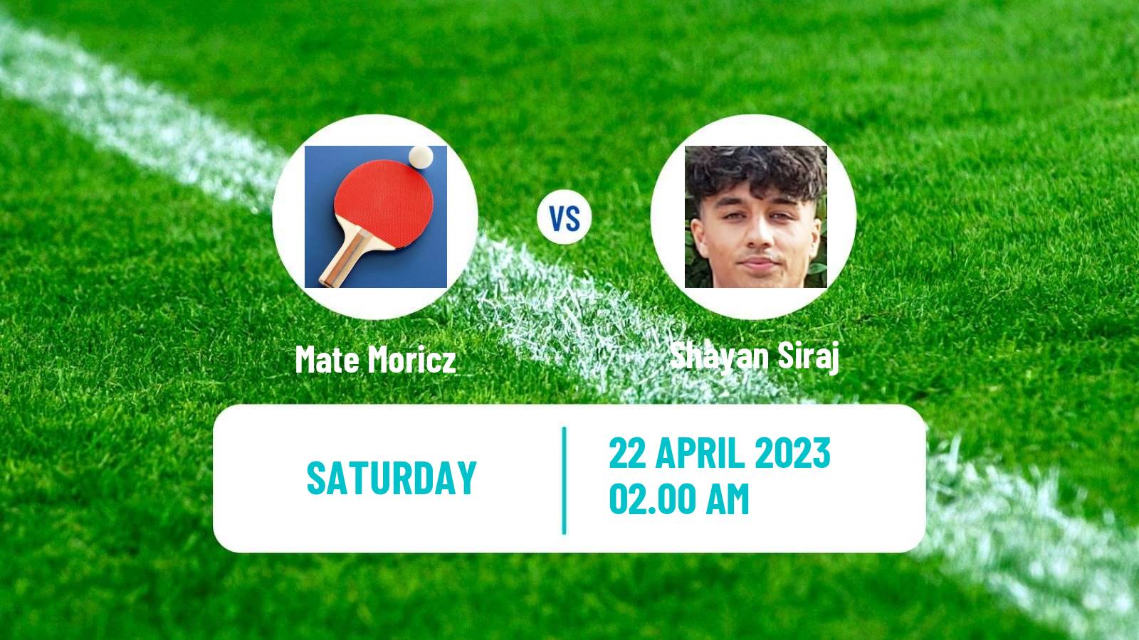 Table tennis Table Tennis Mate Moricz - Shayan Siraj