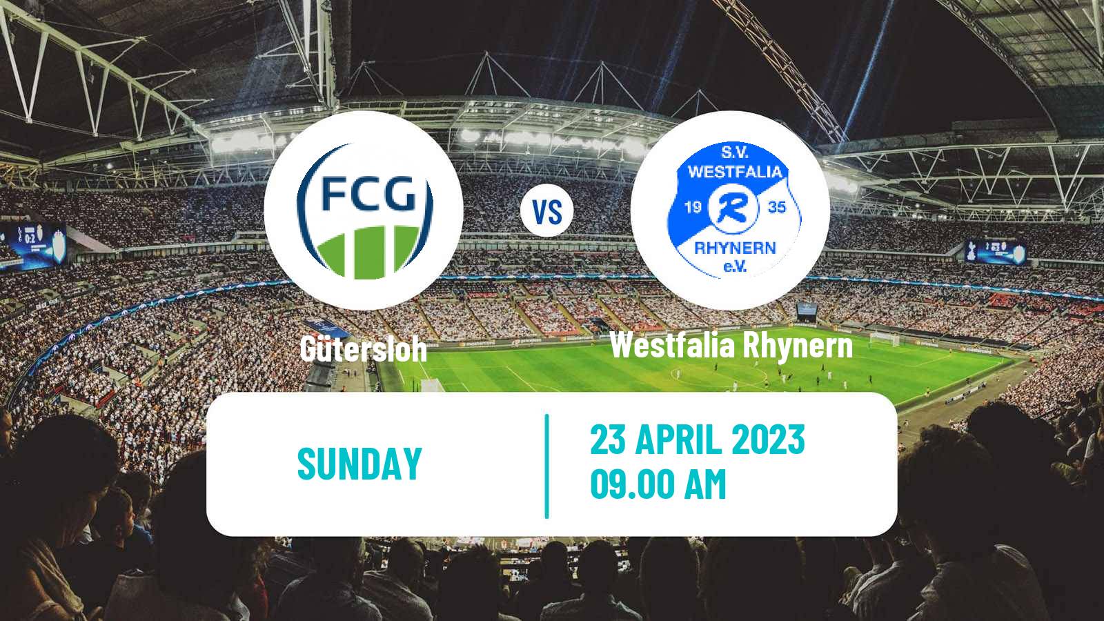 Soccer German Oberliga Westfalen Gütersloh - Westfalia Rhynern