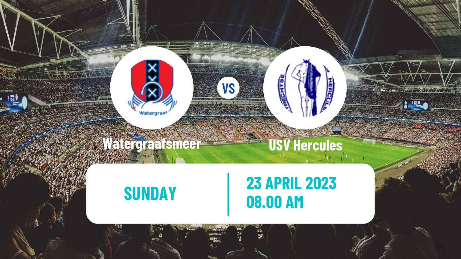 Soccer Dutch Derde Divisie Watergraafsmeer - USV Hercules