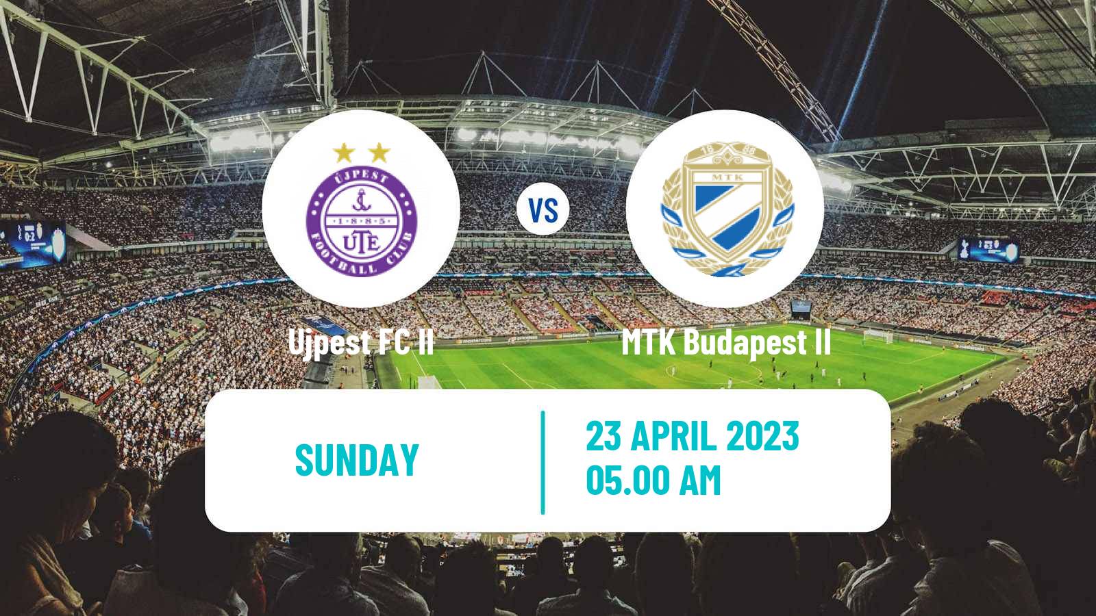 Soccer Hungarian NB III Centre Ujpest II - MTK Budapest II