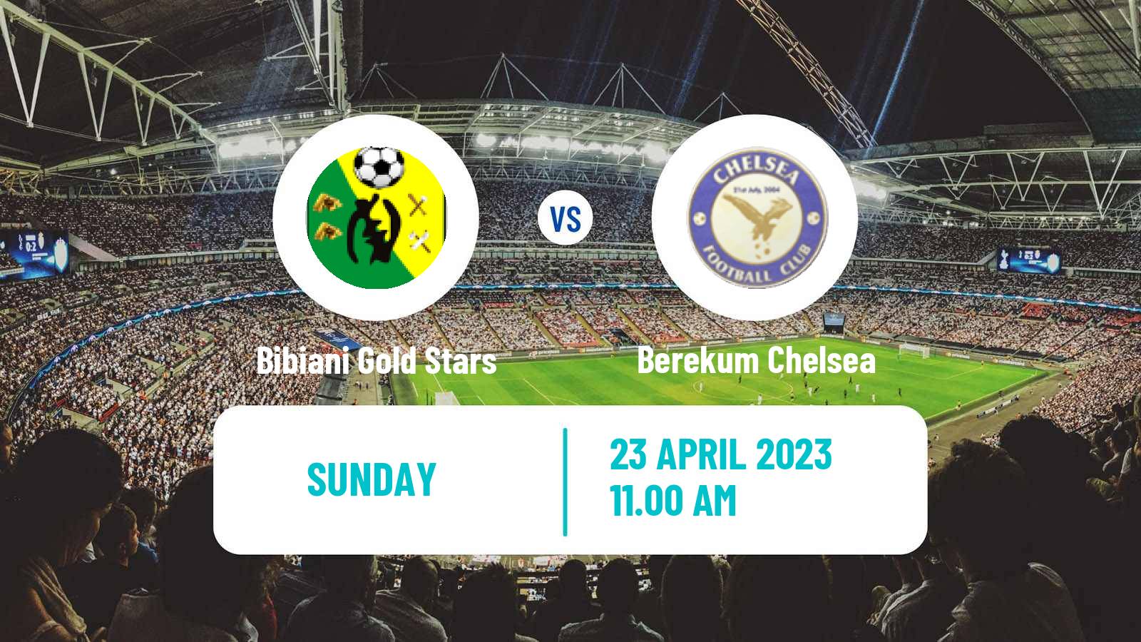 Soccer Ghanaian Premier League Bibiani Gold Stars - Berekum Chelsea