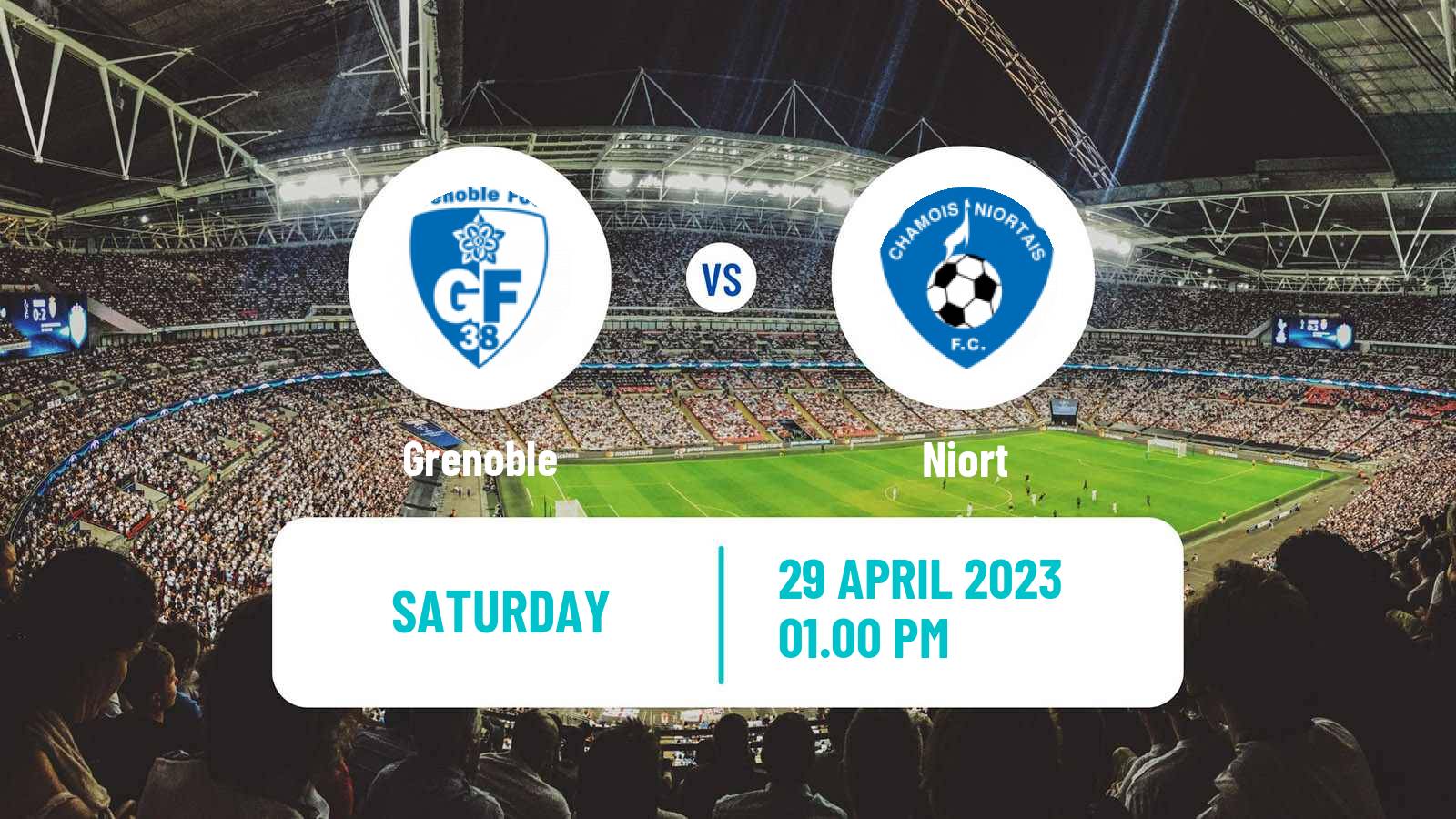 Soccer French Ligue 2 Grenoble - Niort