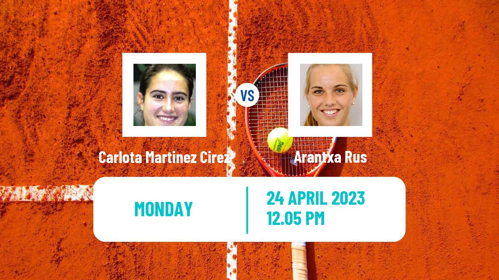 Tennis WTA Madrid Carlota Martinez Cirez - Arantxa Rus