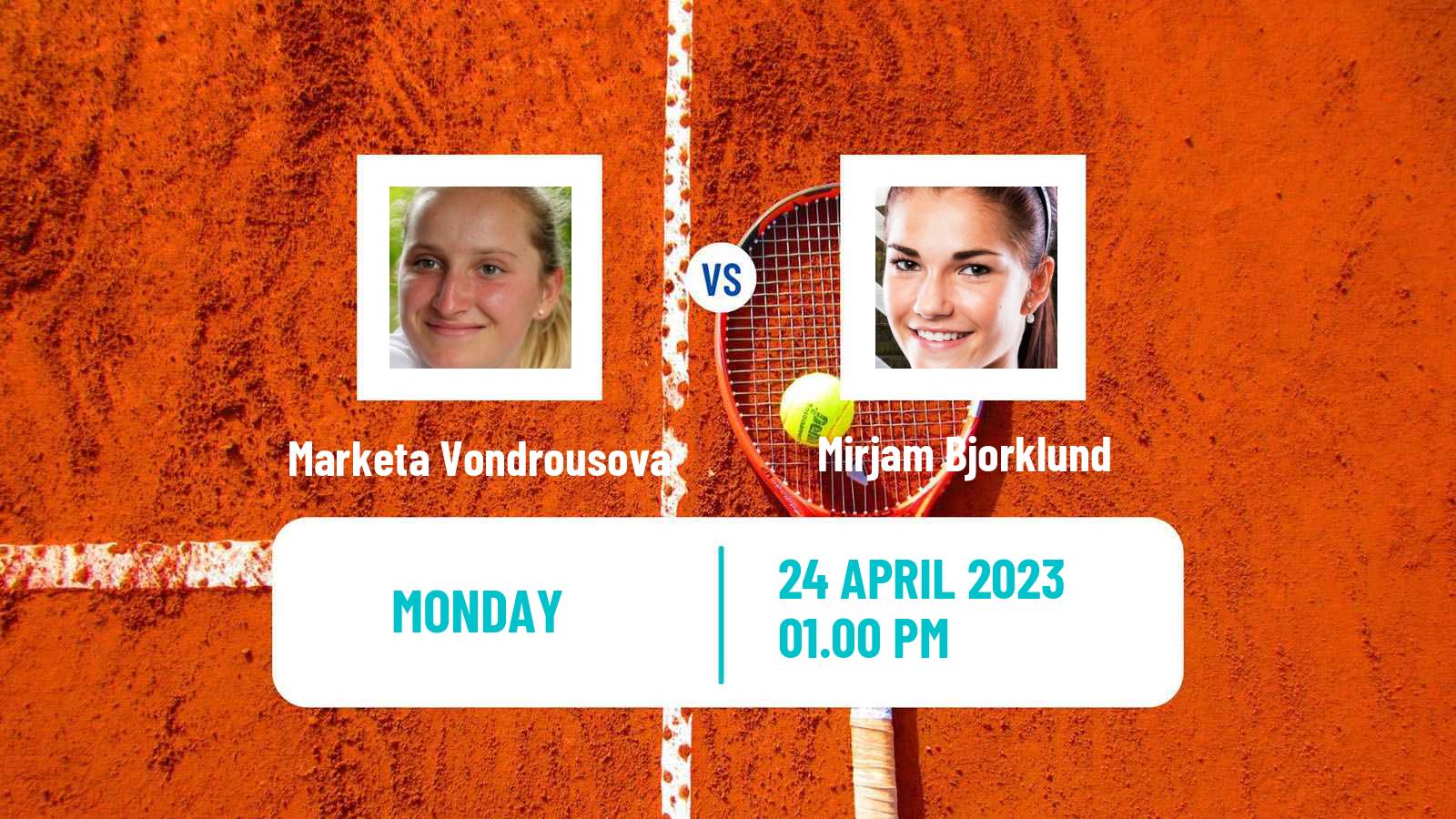 Tennis WTA Madrid Marketa Vondrousova - Mirjam Bjorklund