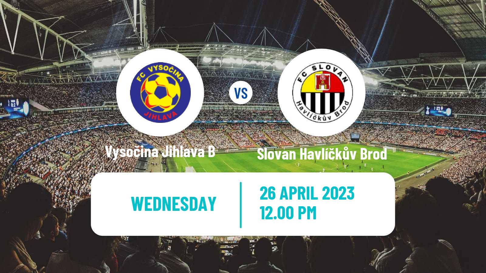 Soccer Czech Division D Vysočina Jihlava B - Slovan Havlíčkův Brod