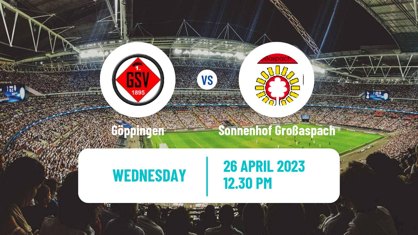 Football German Oberliga Baden-Württemberg Göppingen - Sonnenhof Großaspach