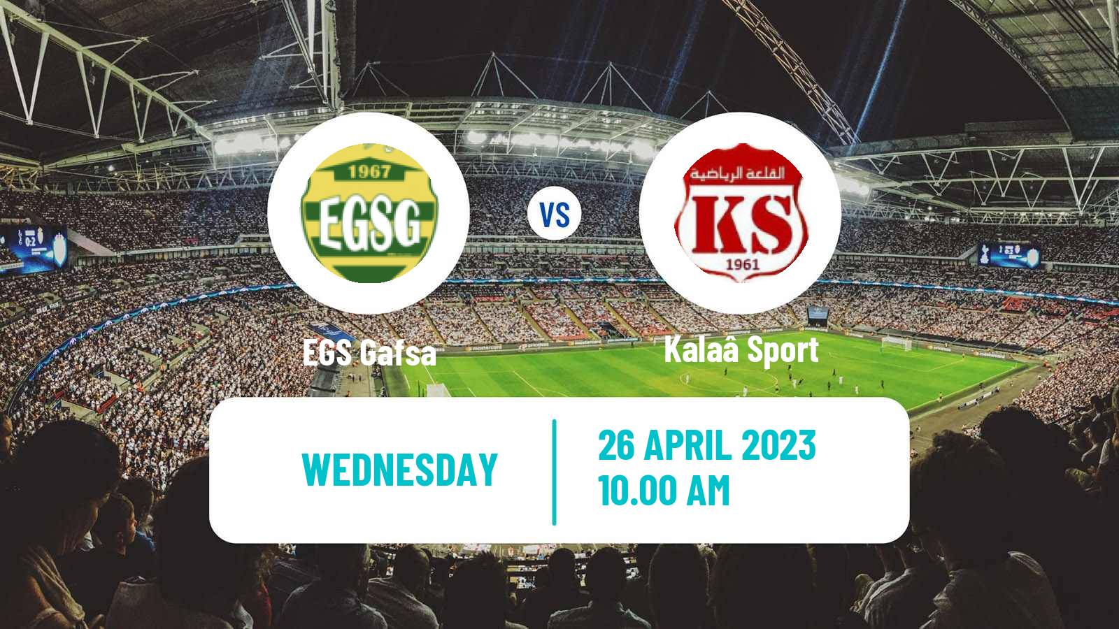 Soccer Tunisian Ligue 2 EGS Gafsa - Kalaâ