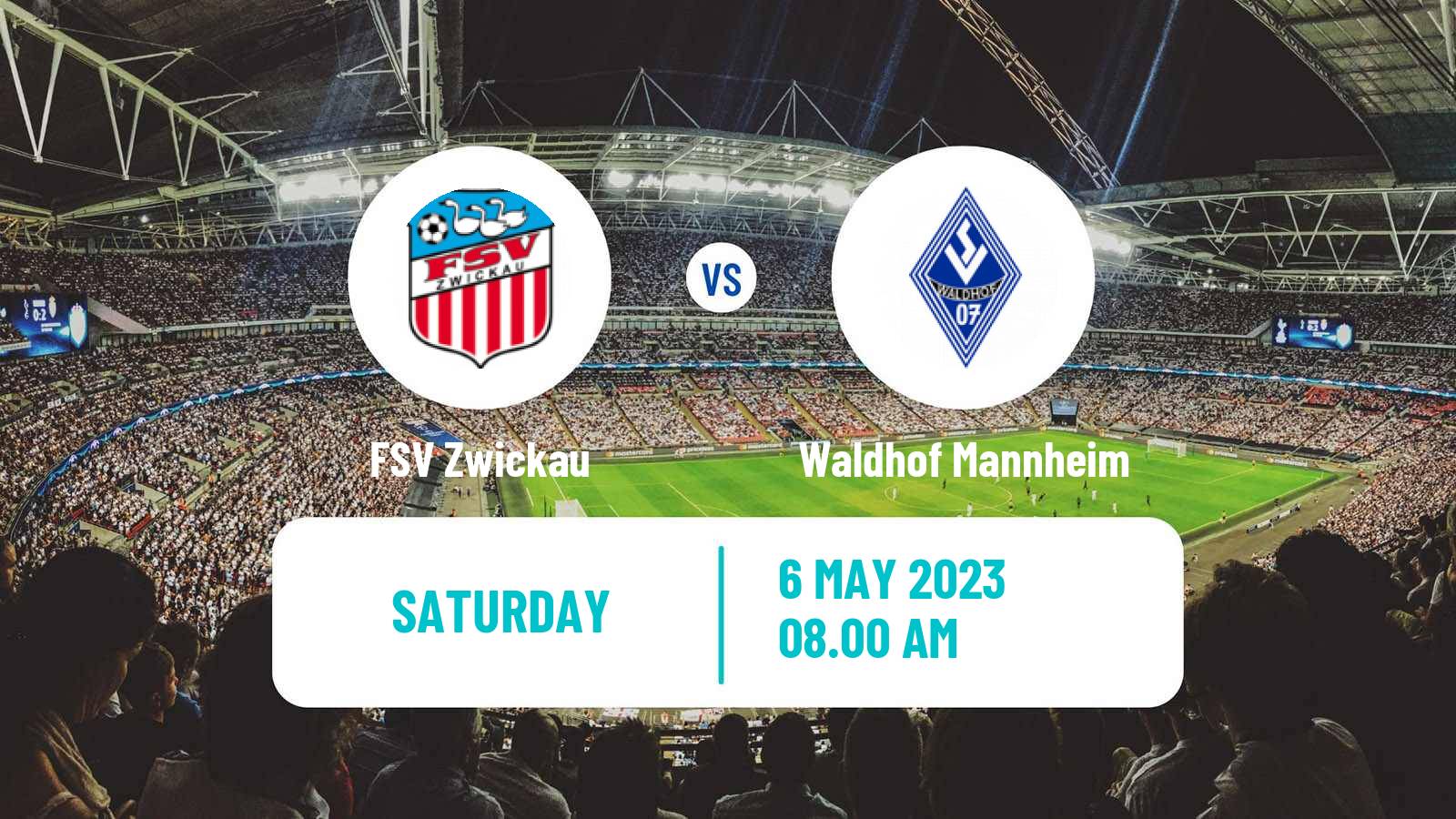 Soccer German 3 Bundesliga Zwickau - Waldhof Mannheim