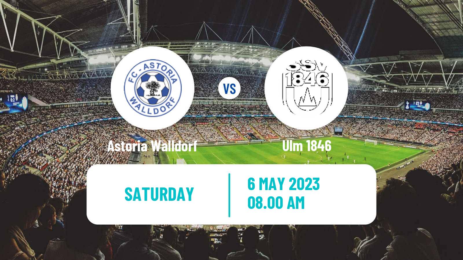 Soccer German Regionalliga Sudwest Astoria Walldorf - Ulm 1846