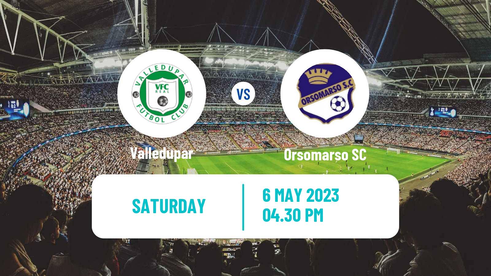 Soccer Colombian Primera B Valledupar - Orsomarso