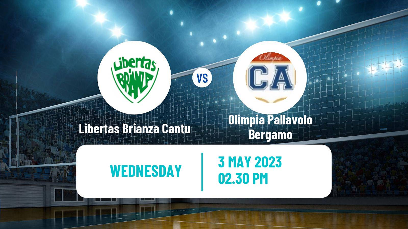 Volleyball Italian Serie A2 Volleyball Libertas Brianza Cantu - Olimpia Pallavolo Bergamo
