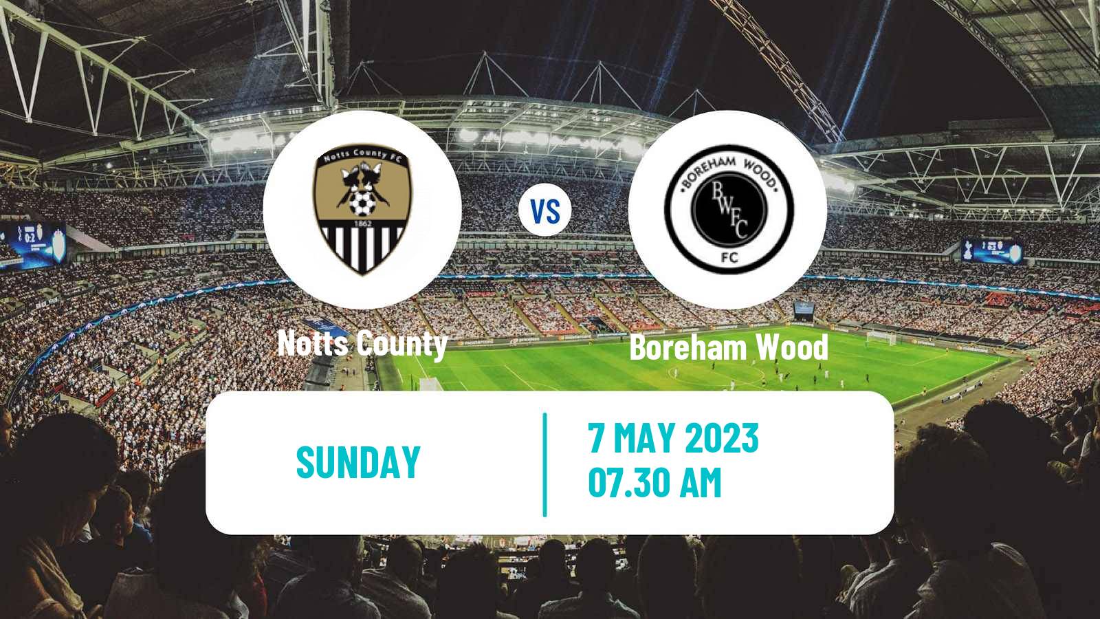 Soccer English National League Notts County - Boreham Wood