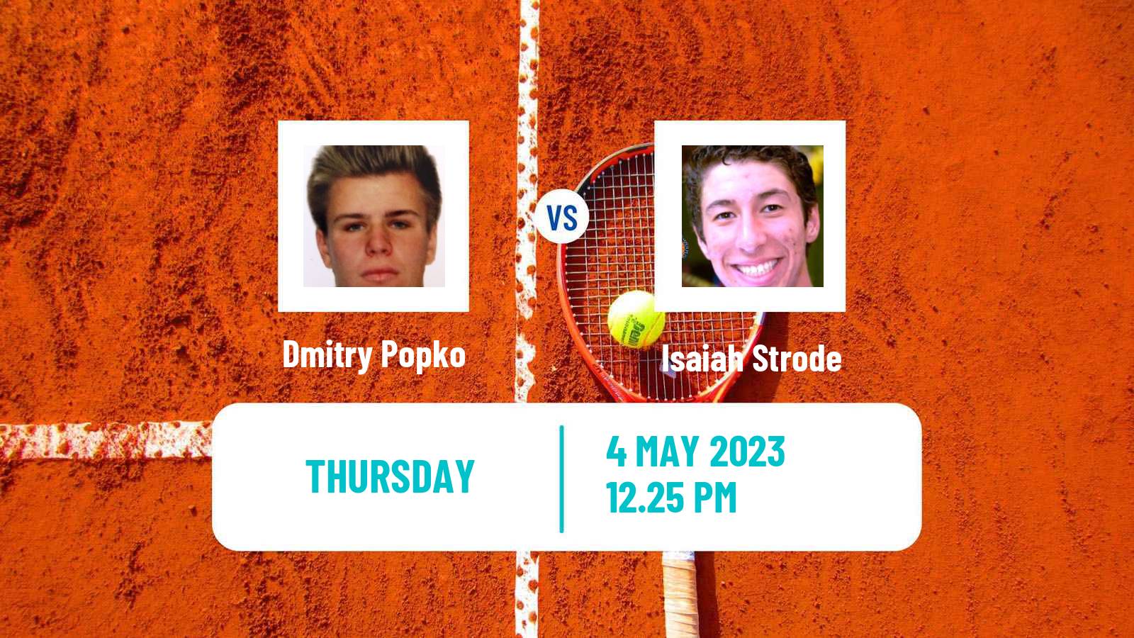 Tennis ITF Tournaments Dmitry Popko - Isaiah Strode