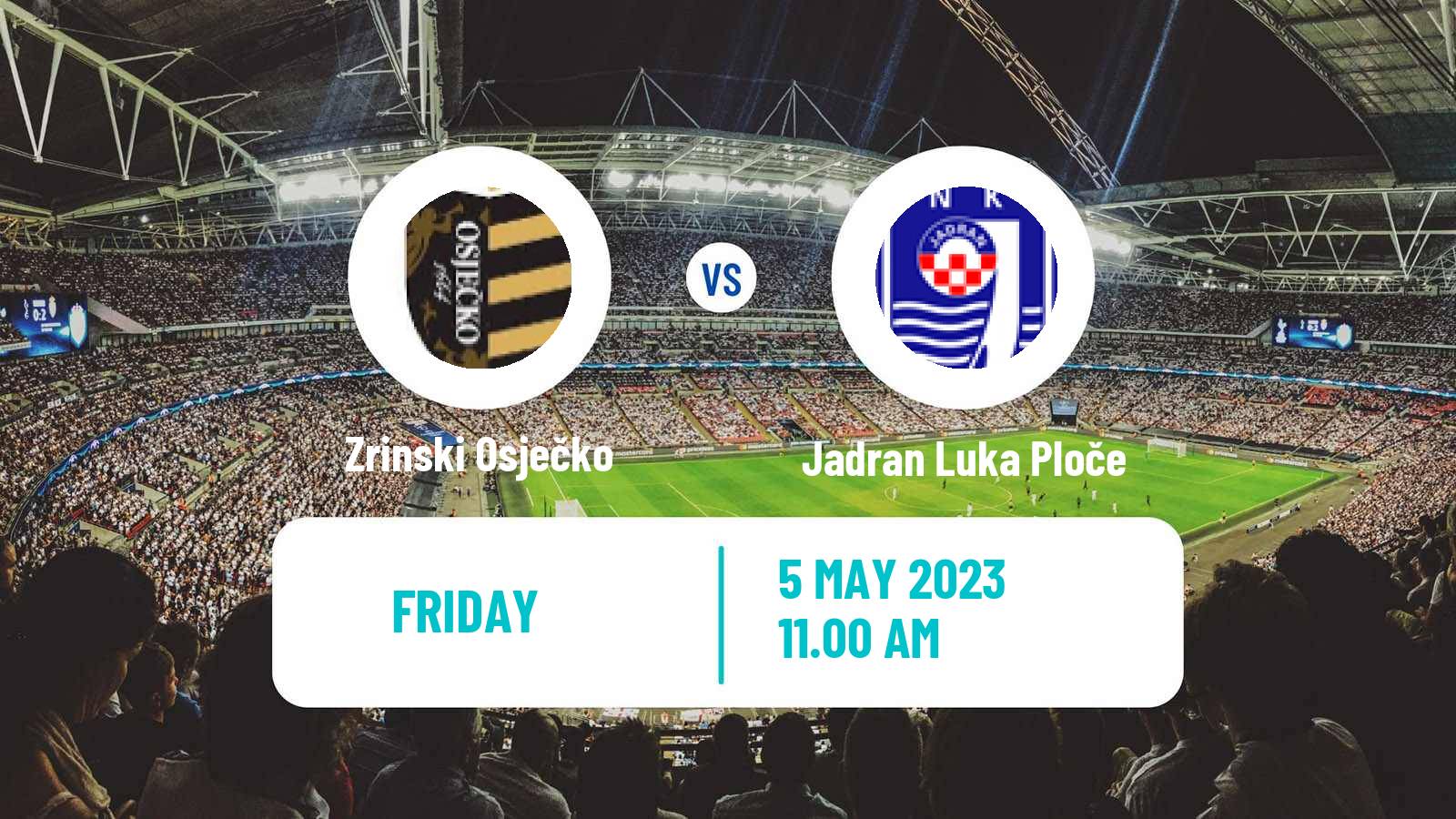 Soccer Croatian Druga NL Zrinski Osječko - Jadran Luka Ploče