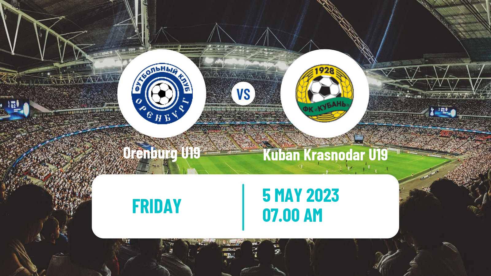 Football Russian Youth League Orenburg U19 - Kuban Krasnodar U19