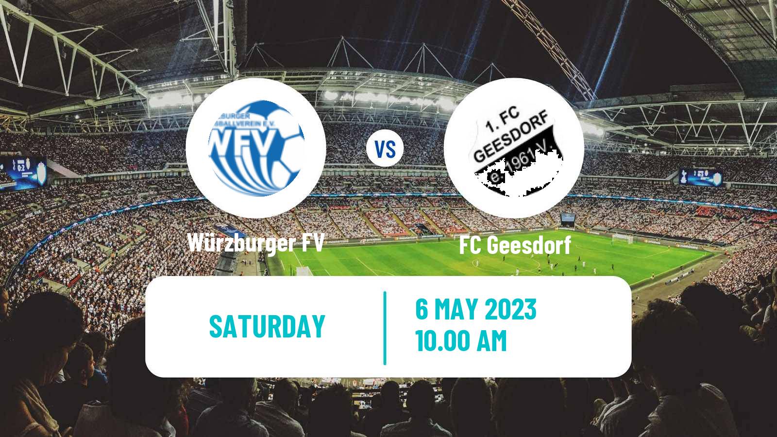 Soccer German Oberliga Bayern Nord Würzburger FV - Geesdorf