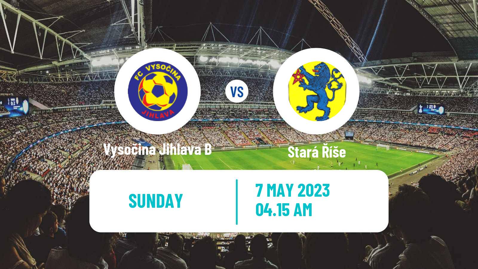 Soccer Czech Division D Vysočina Jihlava B - Stará Říše