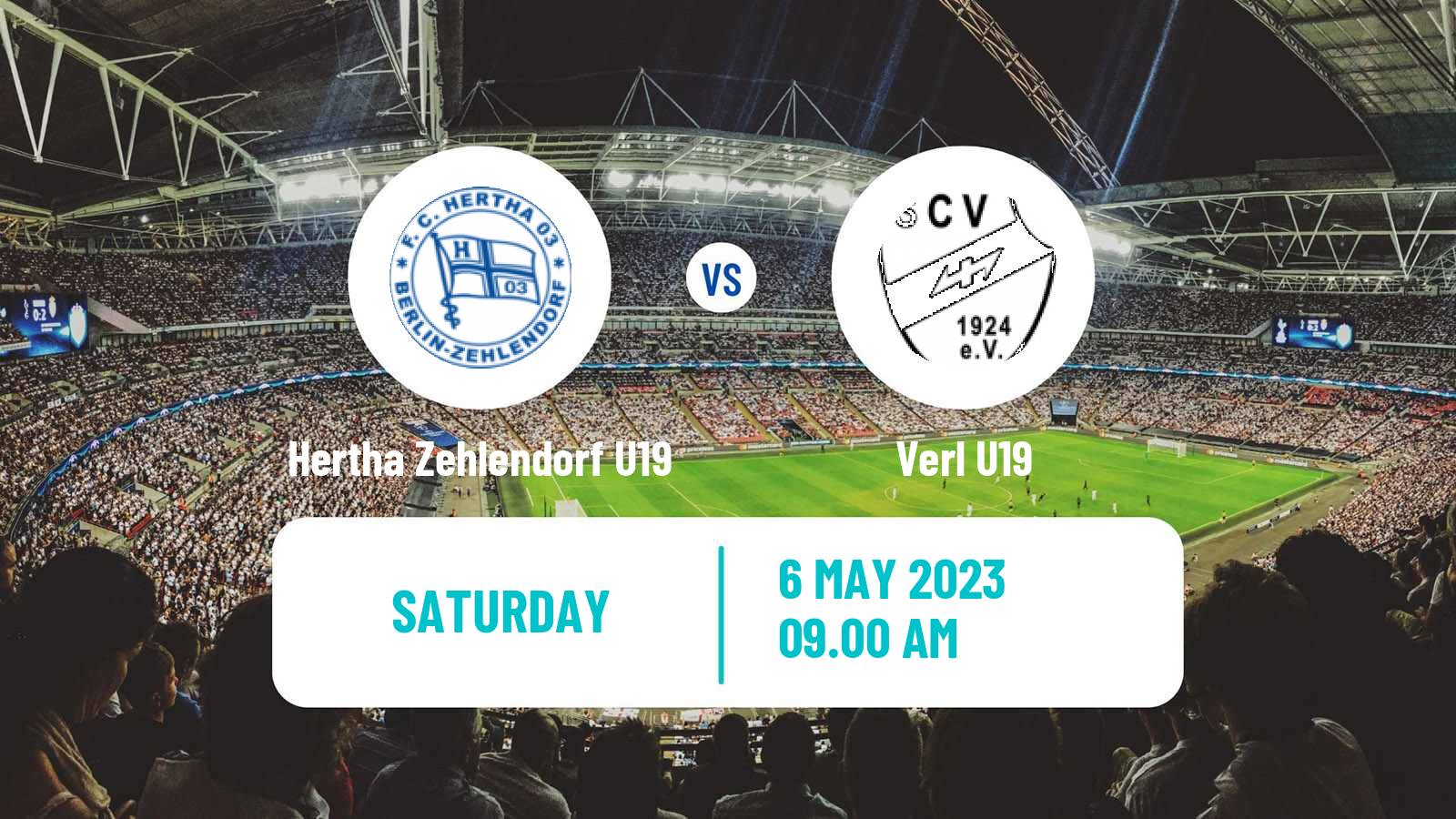 Soccer German Junioren Bundesliga Play Offs Hertha Zehlendorf U19 - Verl U19