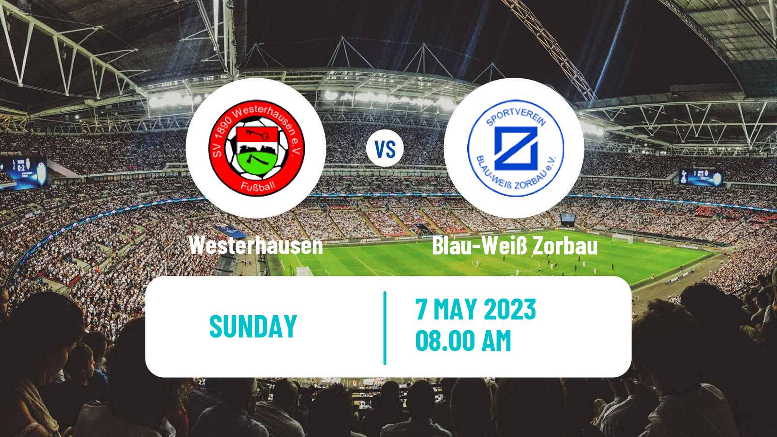 Soccer German Oberliga NOFV- Süd Westerhausen - Blau-Weiß Zorbau