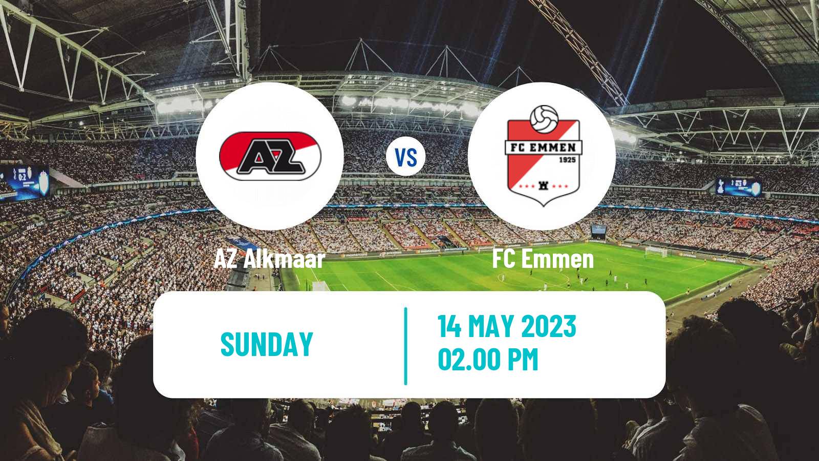 Soccer Dutch Eredivisie AZ Alkmaar - Emmen