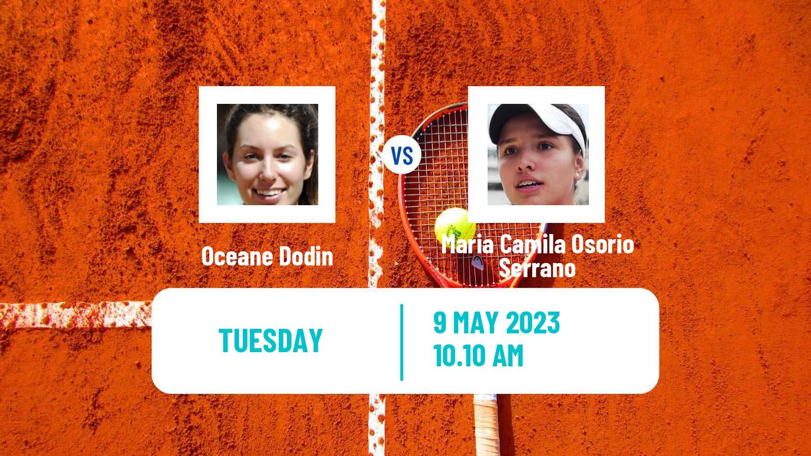 Tennis WTA Roma Oceane Dodin - Maria Camila Osorio Serrano