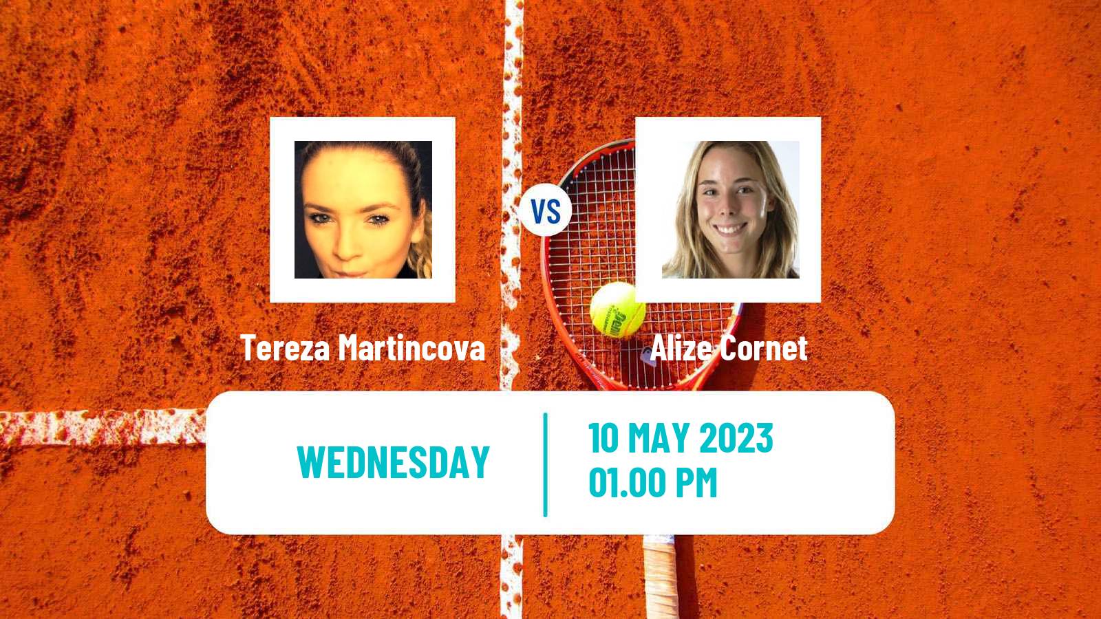 Tennis WTA Roma Tereza Martincova - Alize Cornet