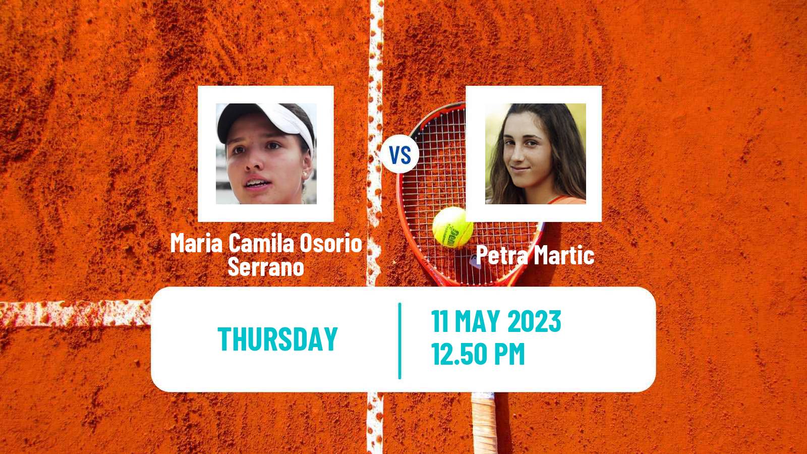 Tennis WTA Roma Maria Camila Osorio Serrano - Petra Martic