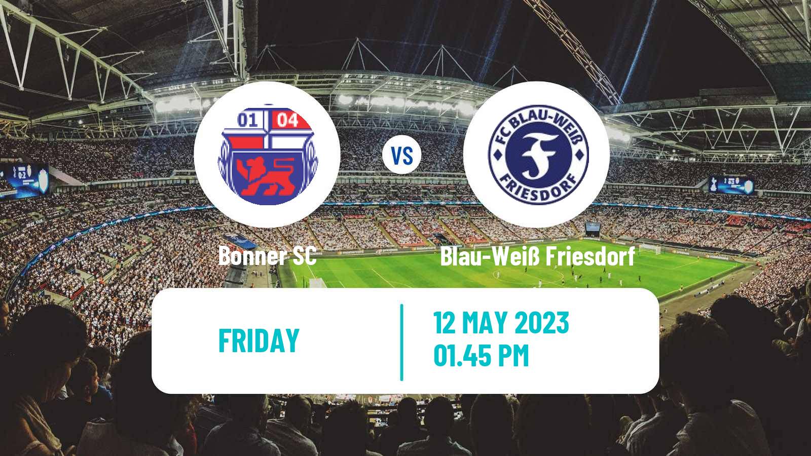 Soccer German Oberliga Mittelrhein Bonner - Blau-Weiß Friesdorf