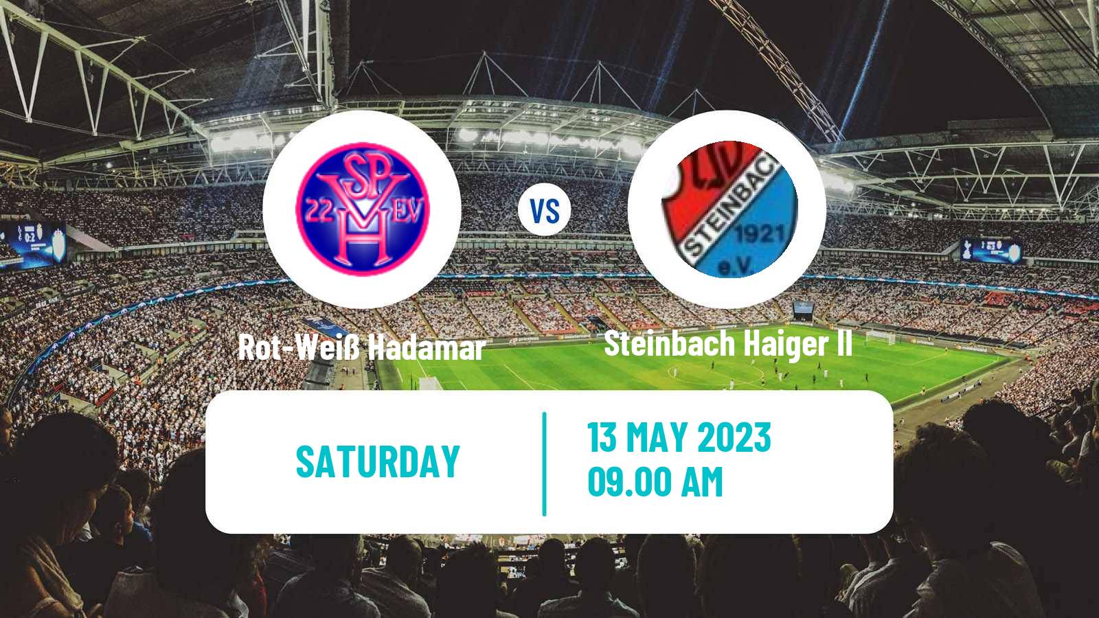 Soccer German Oberliga Hessen Rot-Weiß Hadamar - Steinbach Haiger II