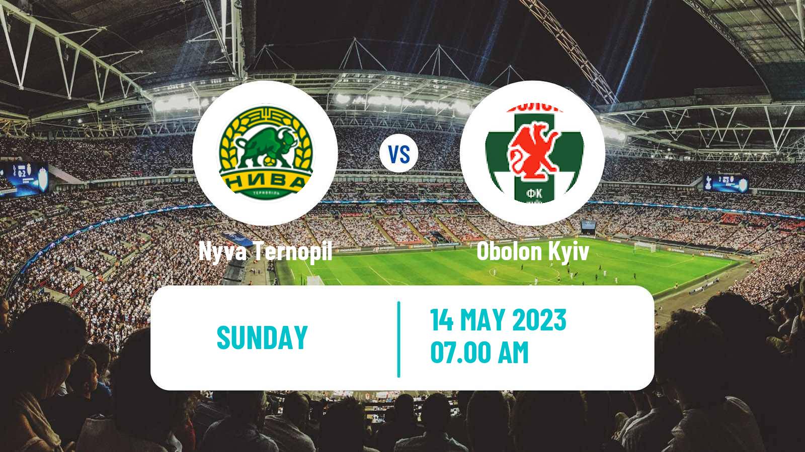 Soccer Ukrainian Persha Liga Nyva Ternopil - Obolon