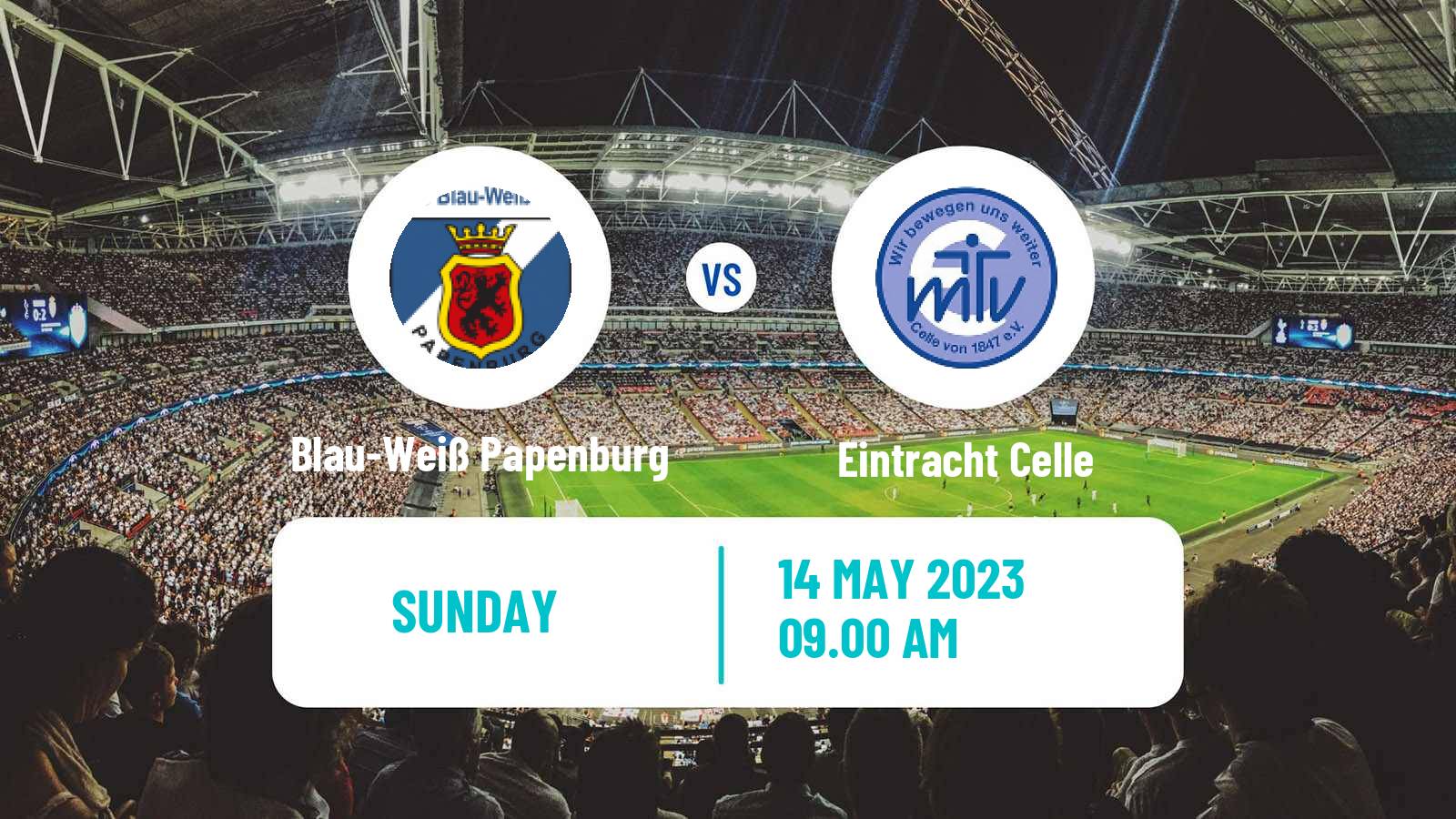Soccer German Oberliga Niedersachsen Blau-Weiß Papenburg - Eintracht Celle