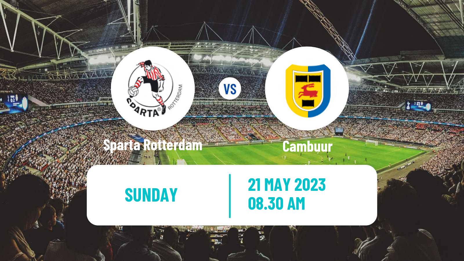 Soccer Dutch Eredivisie Sparta Rotterdam - Cambuur