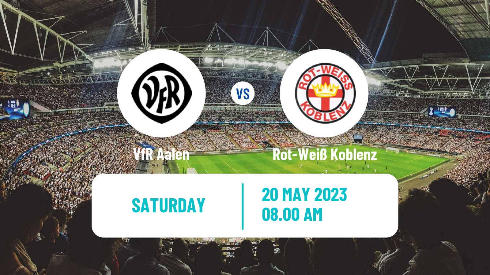 Soccer German Regionalliga Sudwest VfR Aalen - Rot-Weiß Koblenz