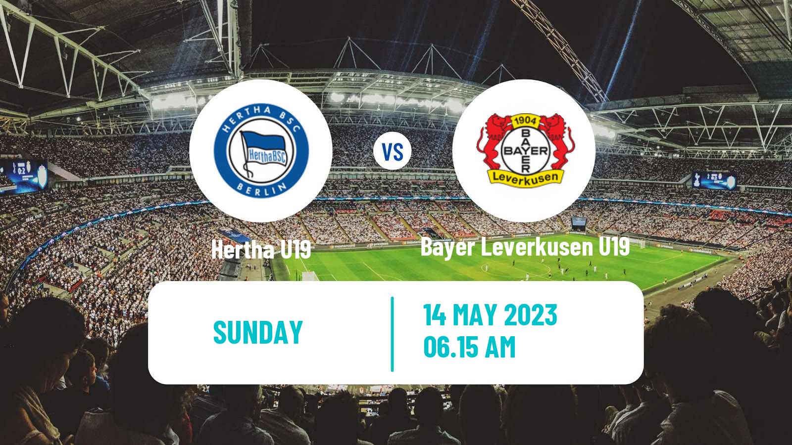 Soccer German Junioren Bundesliga Play Offs Hertha U19 - Bayer Leverkusen U19