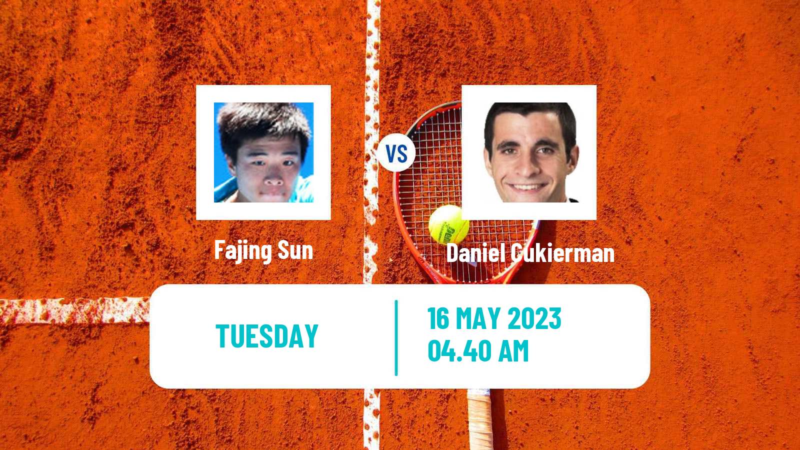 Tennis ITF M25 Gurb Men Fajing Sun - Daniel Cukierman