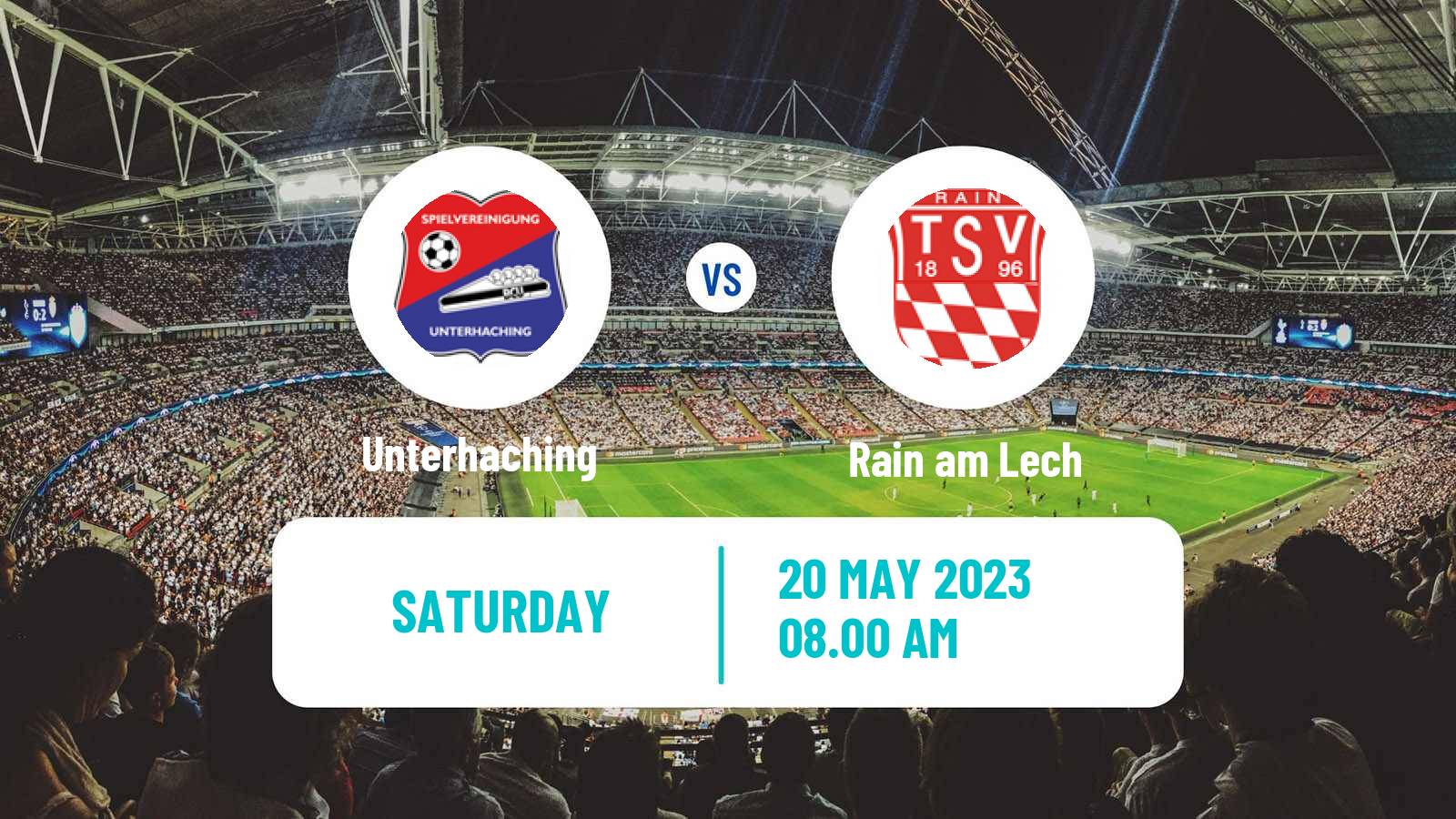 Soccer German Regionalliga Bayern Unterhaching - Rain am Lech