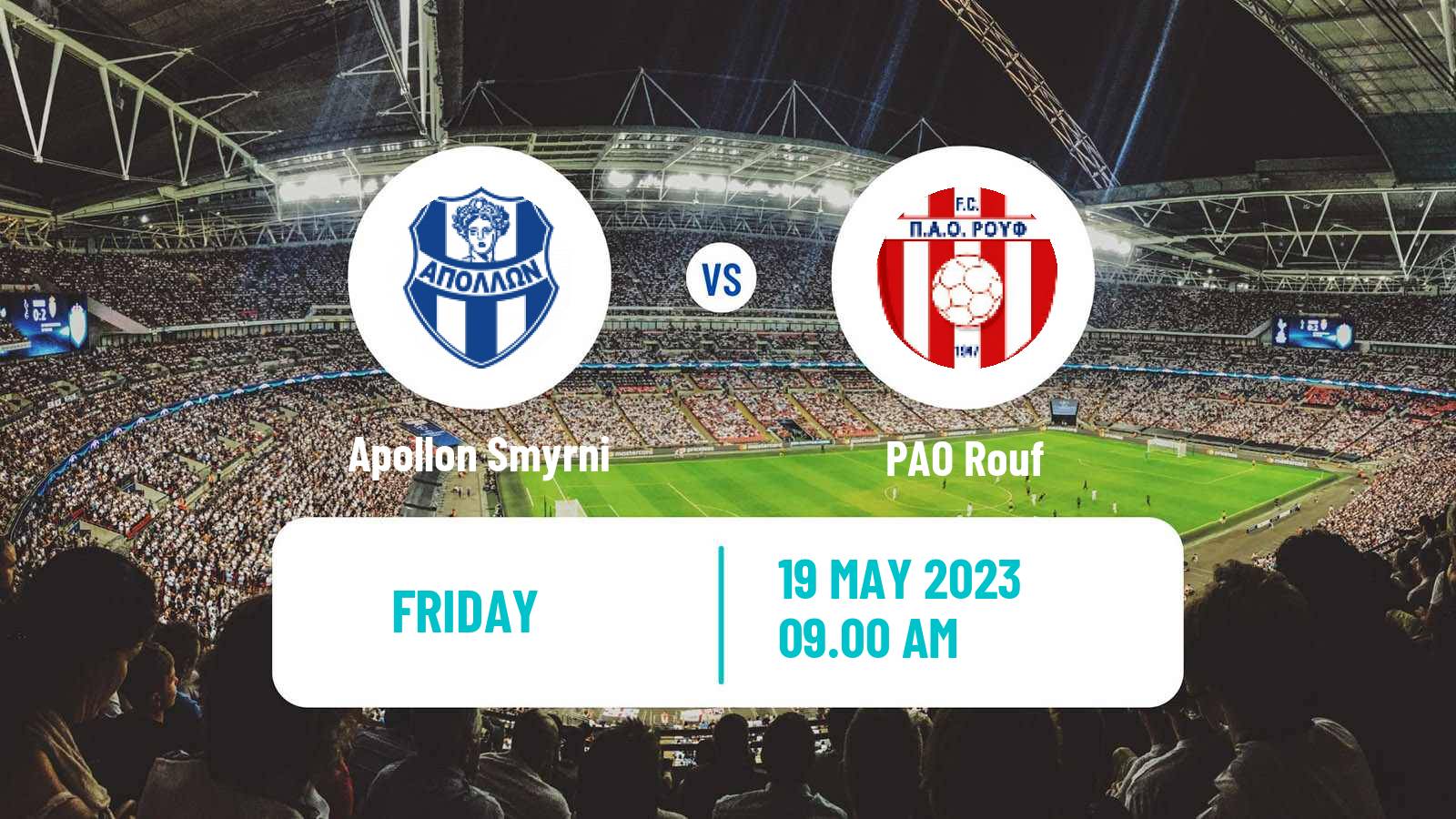 Soccer Greek Super League 2 Apollon Smyrni - PAO Rouf