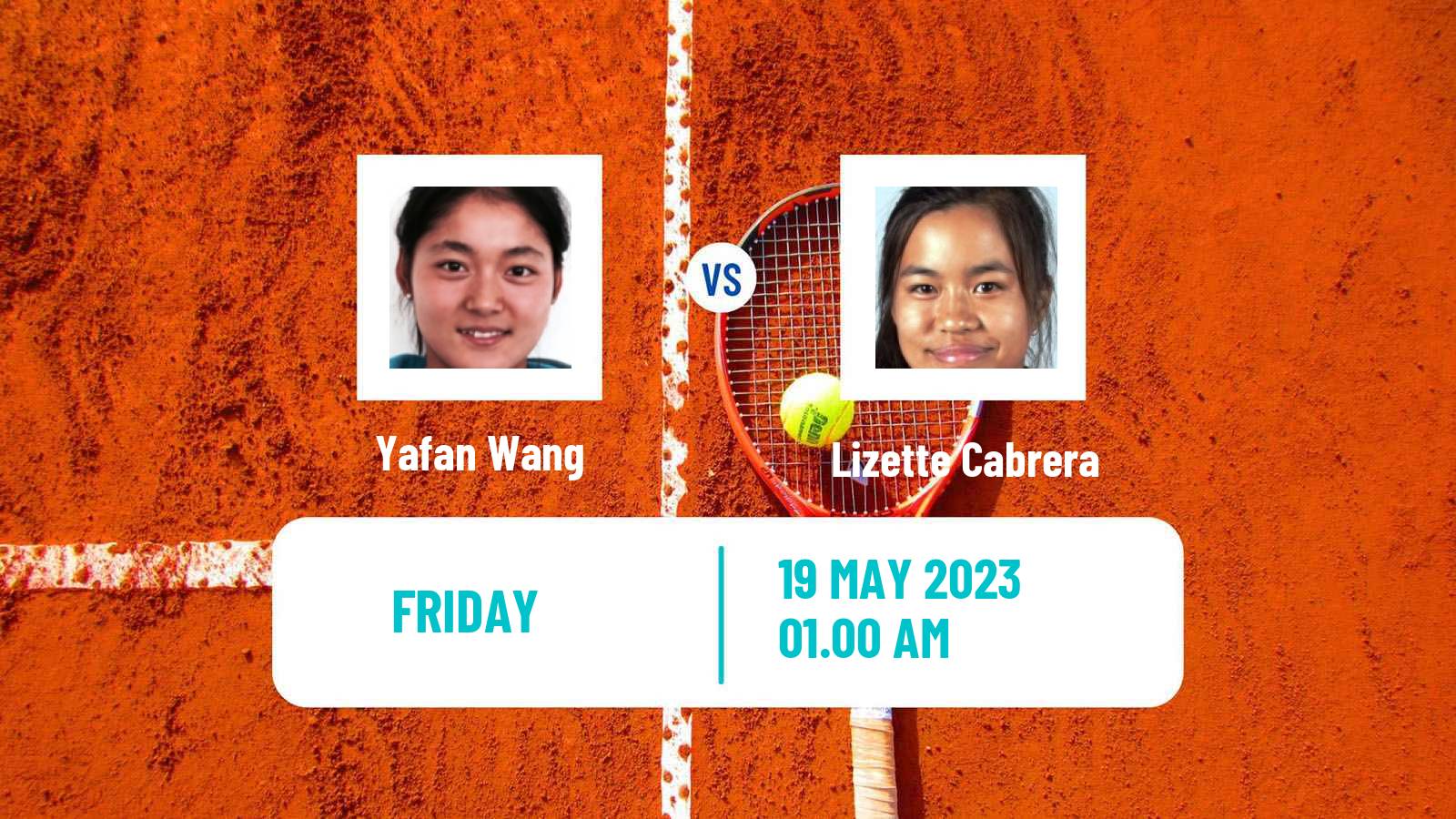 Tennis ITF W60 Kurume Women Yafan Wang - Lizette Cabrera
