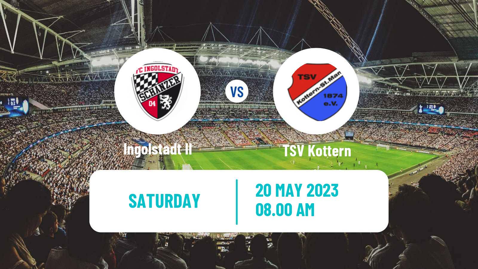 Soccer German Oberliga Bayern Süd Ingolstadt II - TSV Kottern