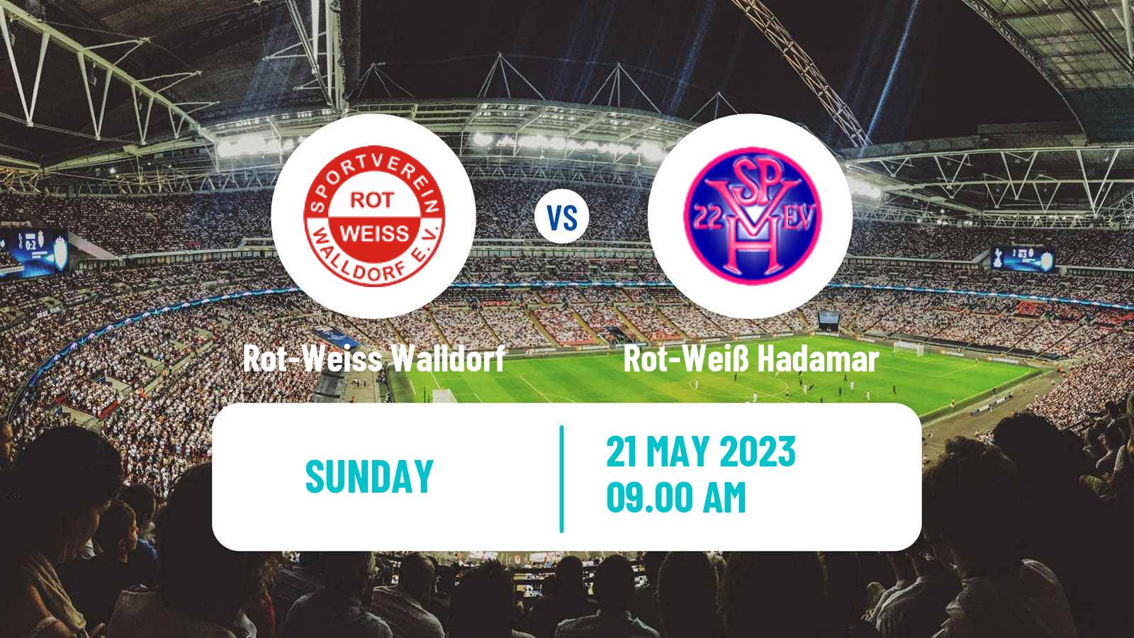 Soccer German Oberliga Hessen Rot-Weiss Walldorf - Rot-Weiß Hadamar