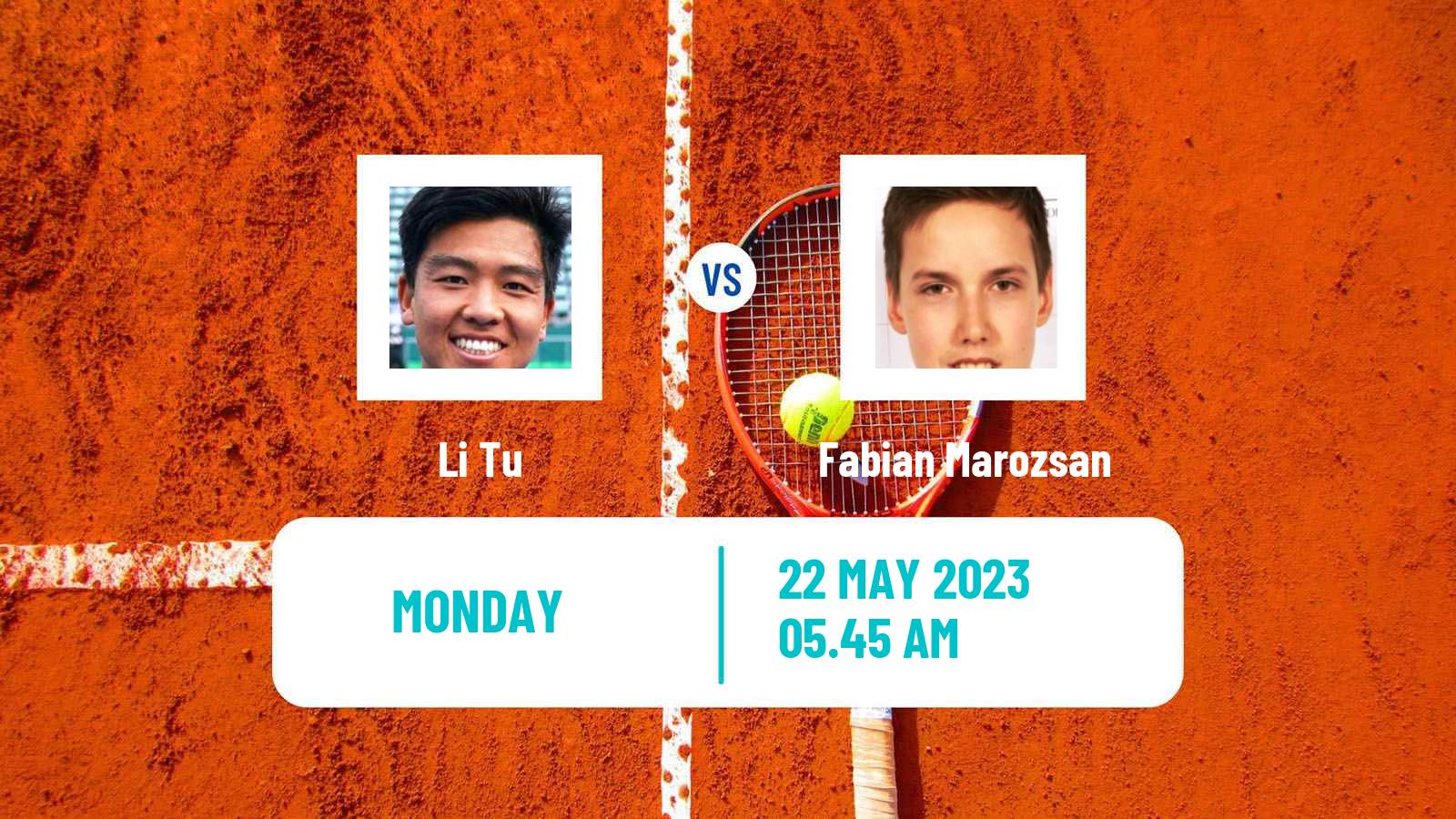 Tennis ATP Roland Garros Li Tu - Fabian Marozsan