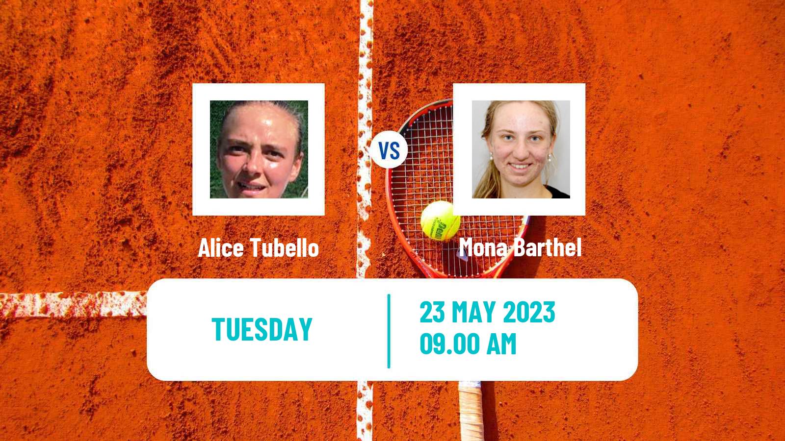 Tennis WTA Roland Garros Alice Tubello - Mona Barthel
