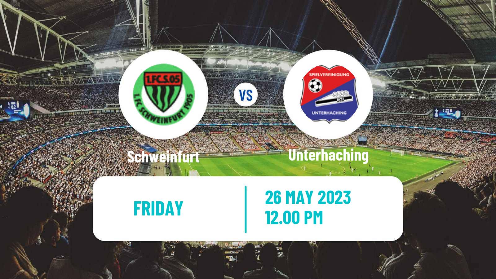 Soccer German Regionalliga Bayern Schweinfurt - Unterhaching