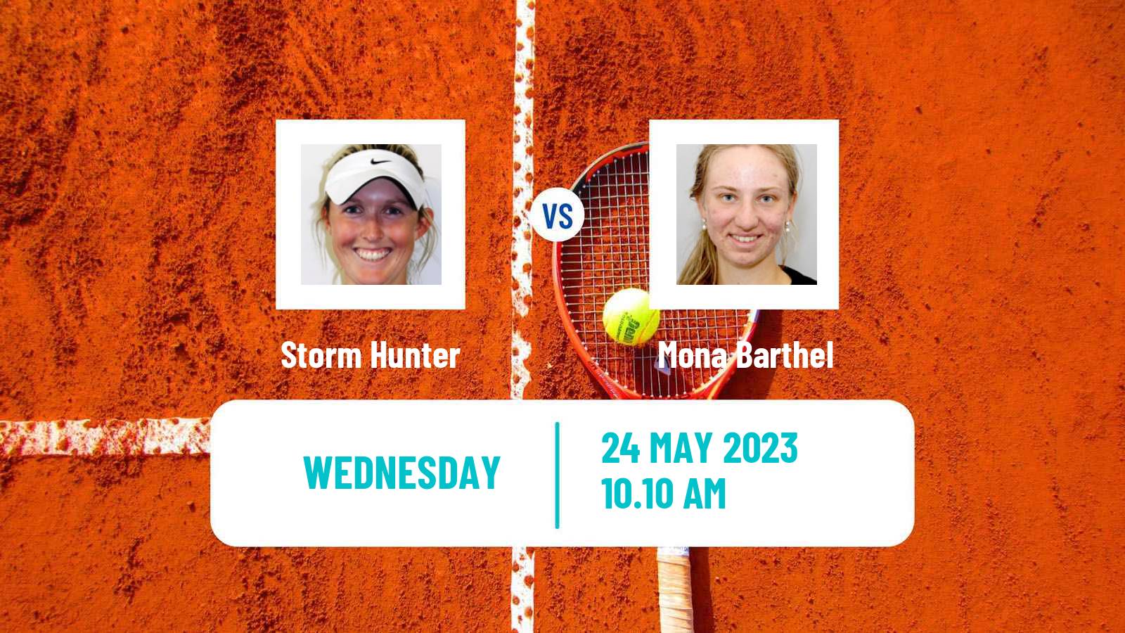 Tennis WTA Roland Garros Storm Hunter - Mona Barthel
