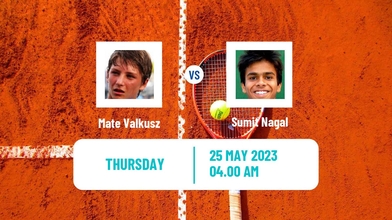 Tennis Skopje Challenger Men Mate Valkusz - Sumit Nagal