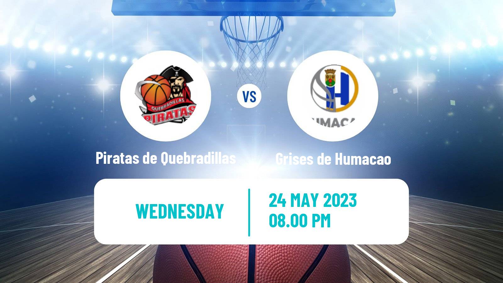Basketball Puerto Rican BSN Piratas de Quebradillas - Grises de Humacao